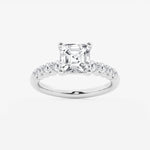 Elara - Graduated Side Stones Engagement Ring