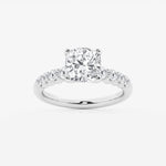 Elara - Graduated Side Stones Engagement Ring