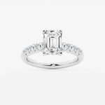 Elara - Graduated Side Stones Engagement Ring