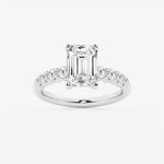 Elara - Graduated Side Stones Engagement Ring