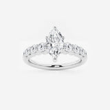 Elara - Graduated Side Stones Engagement Ring