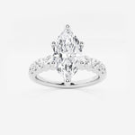 Elara - Graduated Side Stones Engagement Ring