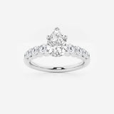 Elara - Graduated Side Stones Engagement Ring