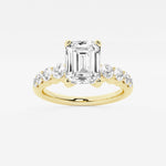 Elara - Graduated Side Stones Engagement Ring