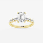 Elara - Graduated Side Stones Engagement Ring