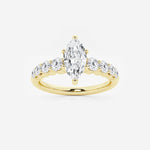 Elara - Graduated Side Stones Engagement Ring