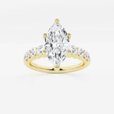 Elara - Graduated Side Stones Engagement Ring