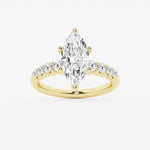 Elara - Graduated Side Stones Engagement Ring