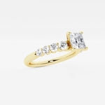 Elara - Graduated Side Stones Engagement Ring