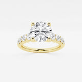 Elara - Graduated Side Stones Engagement Ring