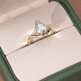 Pear Cut Twisted Lab Diamond  Ring