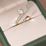 Round Open Lab Diamond Bypass Ring