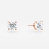Round Cut Lab Grown Diamond Stud Earrings