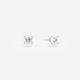 Round Cut Lab Grown Diamond Stud Earrings