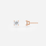 Round Cut Lab Grown Diamond Stud Earrings