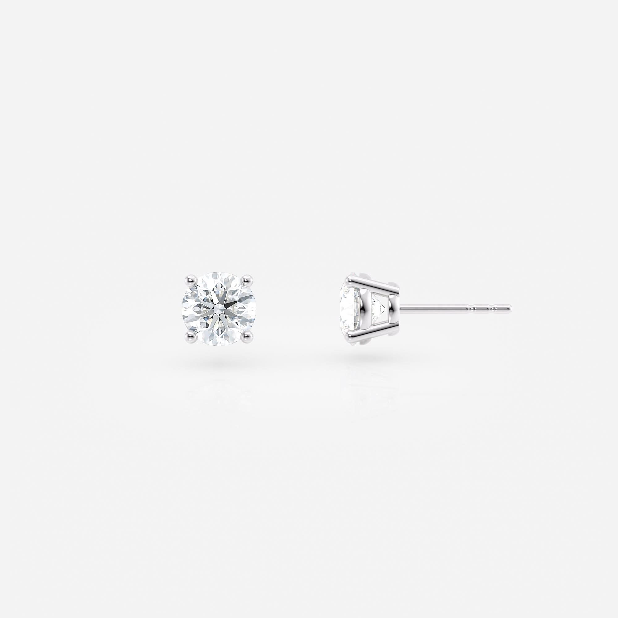 Round Cut Lab Grown Diamond Stud Earrings