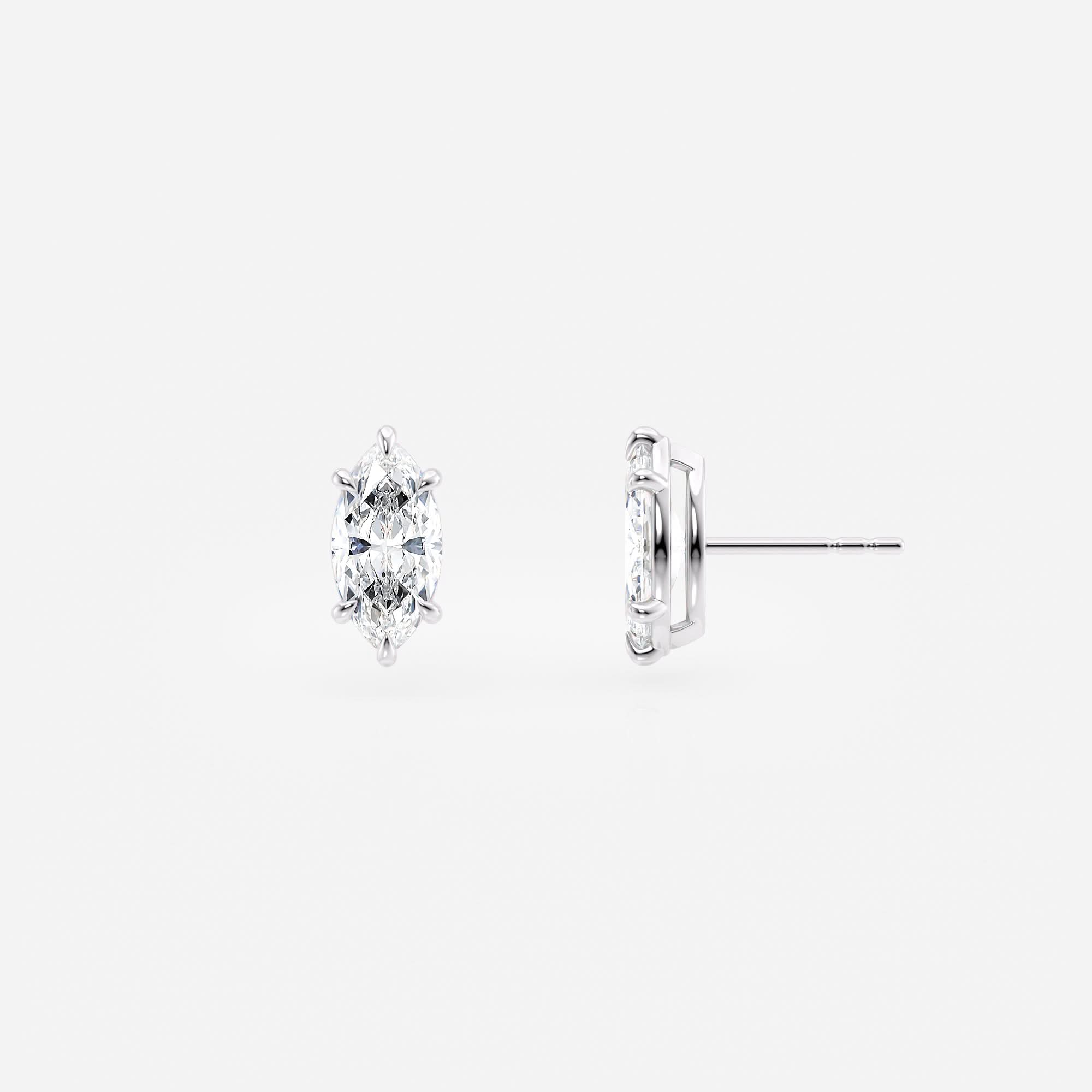 Marquise Solitaire Lab Grown Diamond Stud Earrings