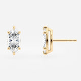 Marquise Solitaire Lab Grown Diamond Stud Earrings