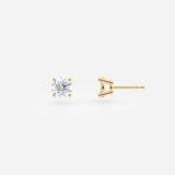 Round Cut Lab Grown Diamond Stud Earrings