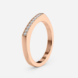 Curved Lab Diamond Band – 2.2mm 14k Gold, Sleek & Minimalist