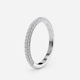 Micro-Pavé Lab Diamond Eternity Band – 79 Stones, Elegant Gold Ring