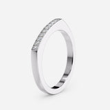 Curved Lab Diamond Band – 2.2mm 14k Gold, Sleek & Minimalist