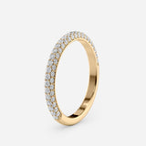 Micro-Pavé Lab Diamond Eternity Band – 79 Stones, Elegant Gold Ring