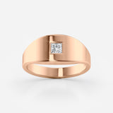 Princess Cut Lab Diamond Wedding Band