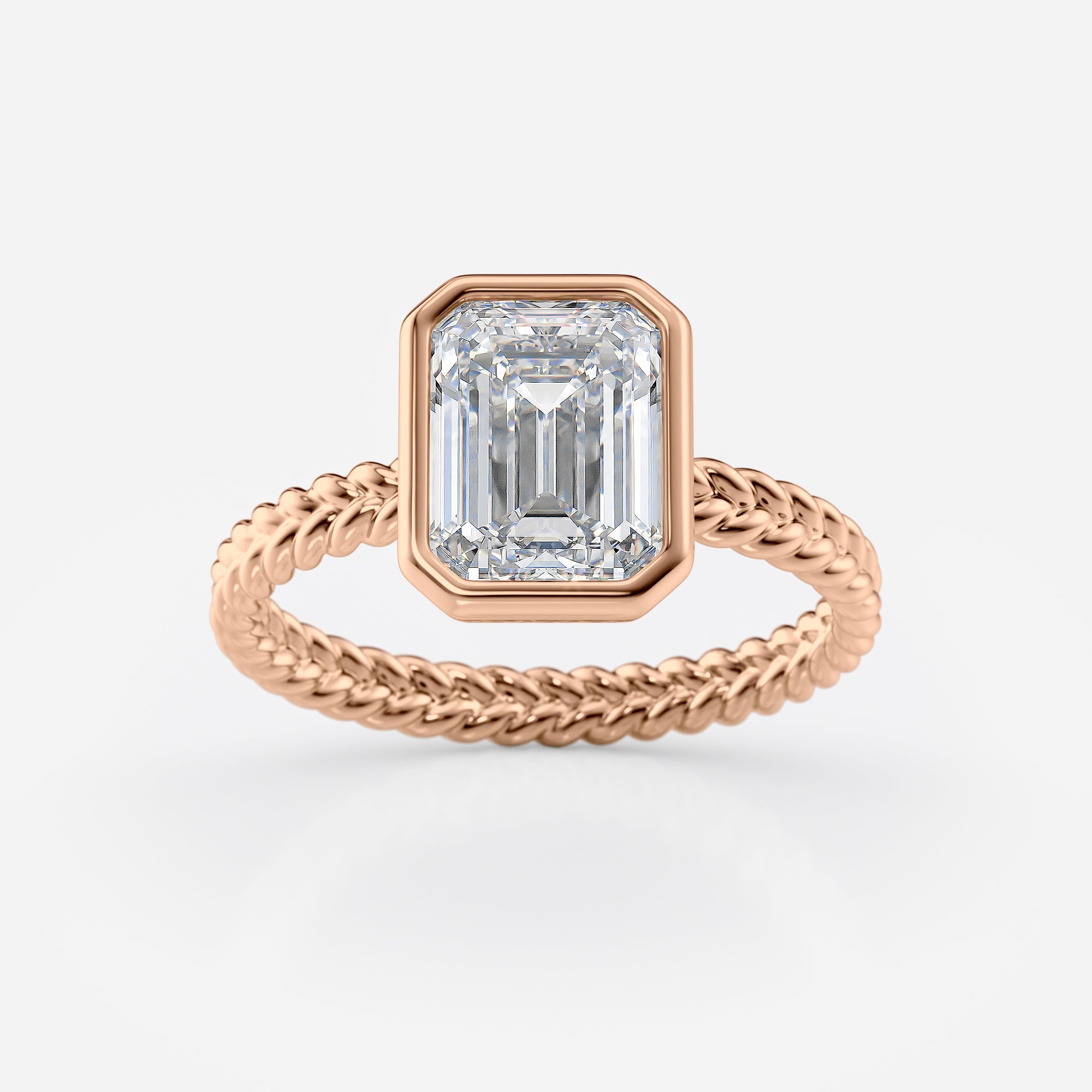 Emerald Cut Lab Grown Diamond Ring