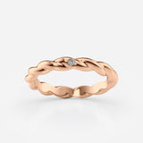 Braided Lab Diamond Ring