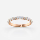 Micro-Pavé Lab Diamond Eternity Band – 79 Stones, Elegant Gold Ring