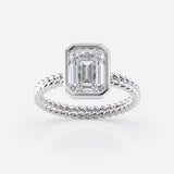 Emerald Cut Lab Grown Diamond Ring