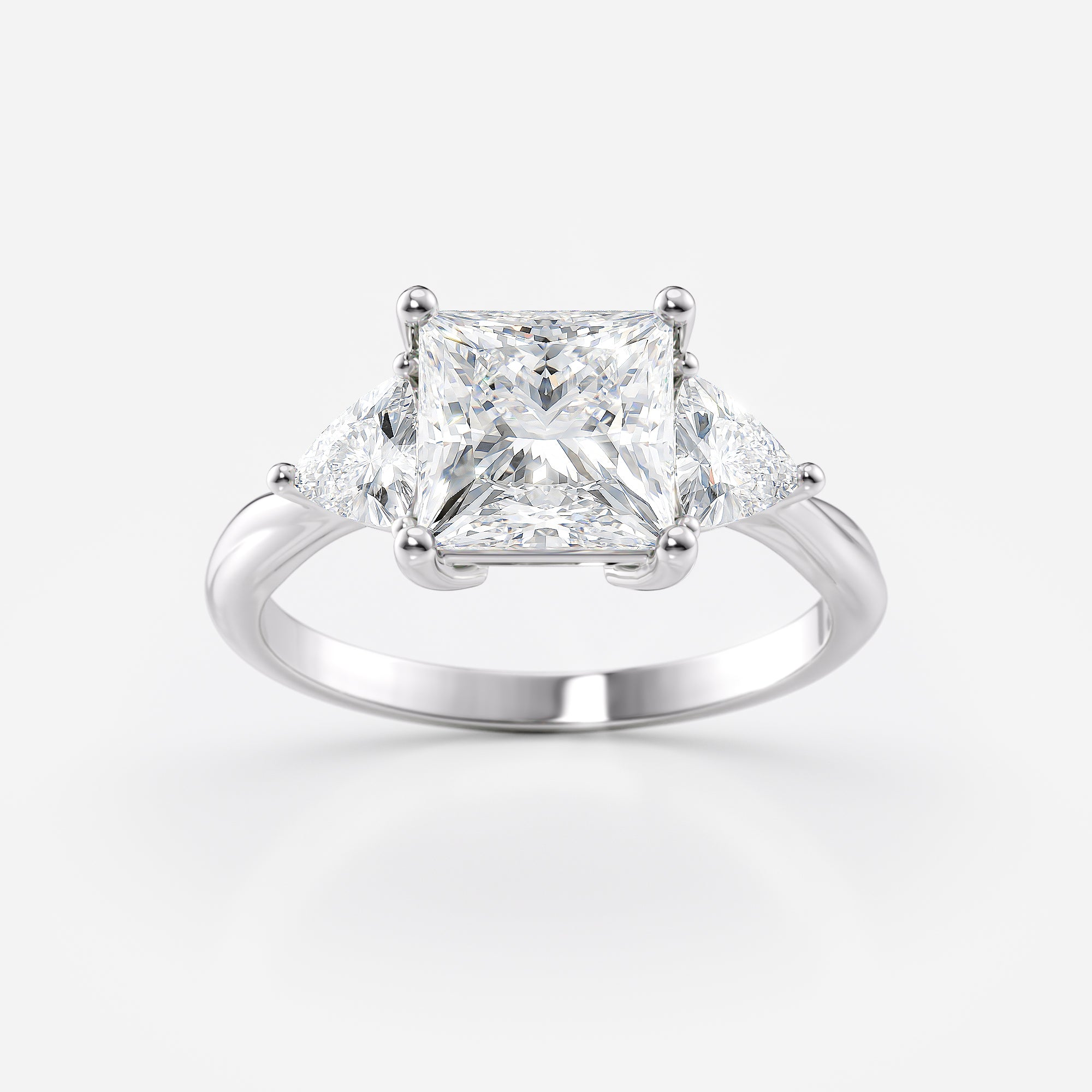 Princess Cut Lab Grown Diamond Engagement Ring