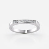 Curved Lab Diamond Band – 2.2mm 14k Gold, Sleek & Minimalist