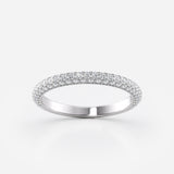 Micro-Pavé Lab Diamond Eternity Band – 79 Stones, Elegant Gold Ring