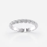 Delicate Braided Diamond Eternity Band