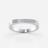 Curved Diamond Wedding Band