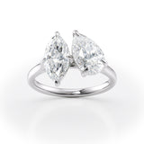 Toi et Moi Pear & Marquise Diamond Engagement Ring
