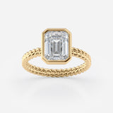 Emerald Cut Lab Grown Diamond Ring