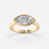 Marquise Bezel Set Lab Grown Diamond Ring