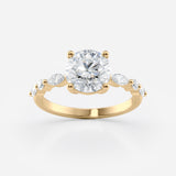 Round Cut Lab Grown Diamond Engagement Ring