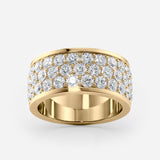 Wide Pavé Diamond Band
