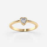 Heart-Shaped Lab-Grown Diamond Ring