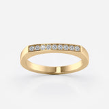 Curved Diamond Wedding Band