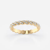 Delicate Braided Diamond Eternity Band