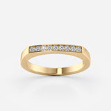 Curved Lab Diamond Band – 2.2mm 14k Gold, Sleek & Minimalist