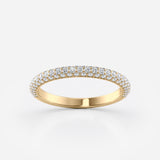 Micro-Pavé Lab Diamond Eternity Band – 79 Stones, Elegant Gold Ring