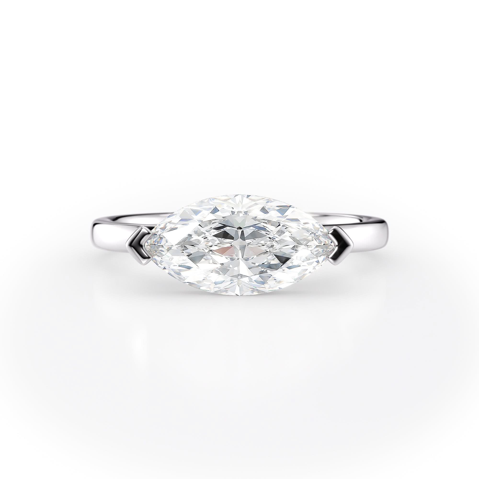 Marquise Diamond Solitaire Engagement Ring