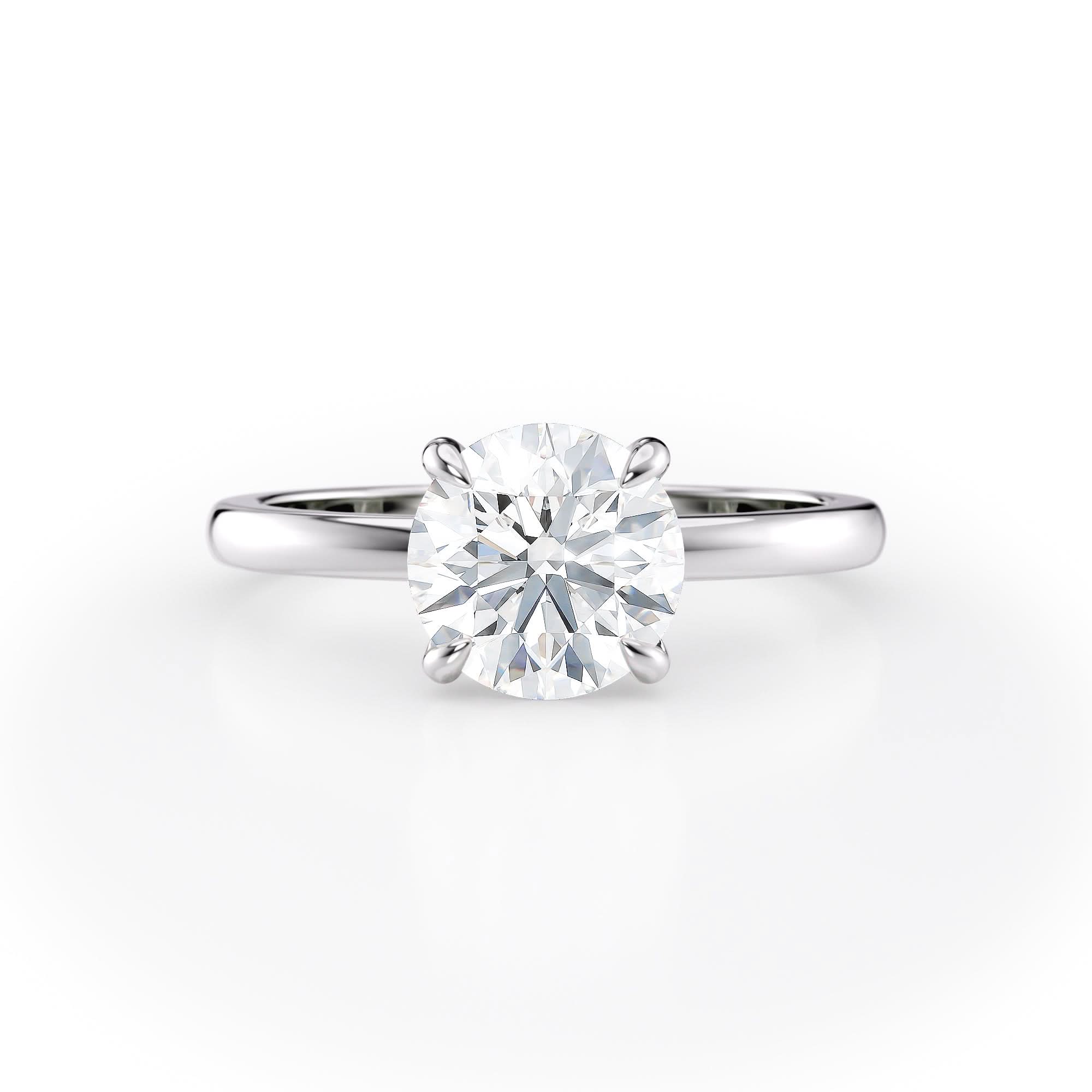 Classic Round Cut Solitaire Engagement Ring