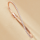 Rose Gold Tennis Bracelet with Lab Grown Diamonds